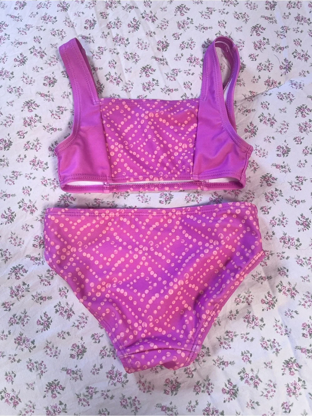 OshKosh B'gosh Pink Dot-Print 3-Piece Swim Set with Zip Rash Guard